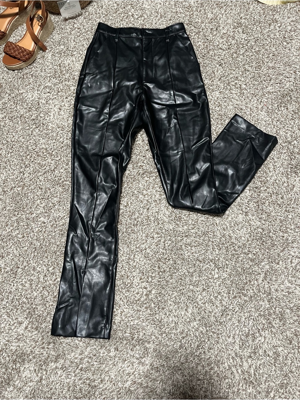 Black Faux Leather Abercrombie Women’s - Sleek Modern Fit